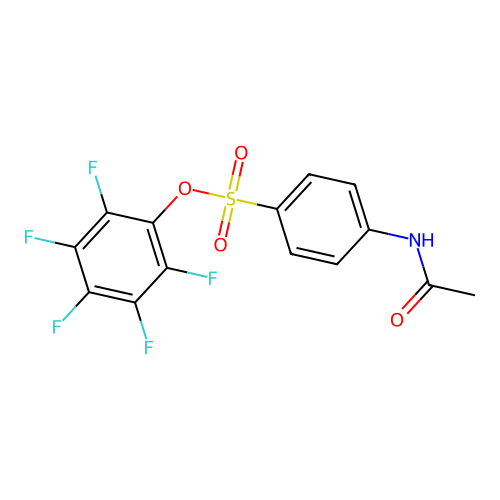 2,3,4,5,6-Pentafluorophenyl 4-(acetylamino)-benzenesulfonate structure