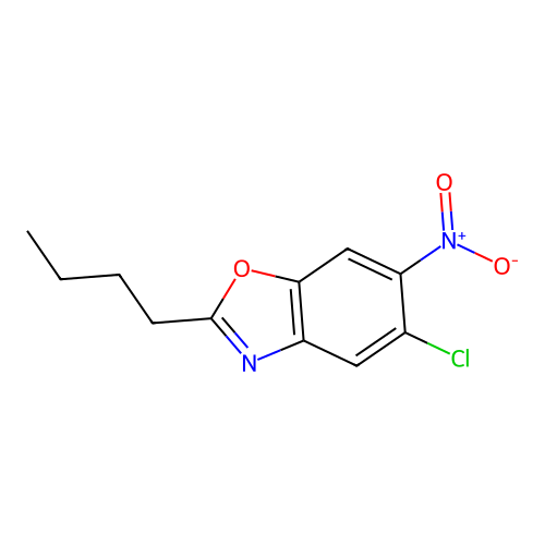 2-Butyl-5-chloro-6-nitro-1,3-benzoxazole structure