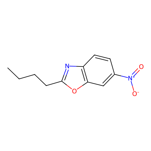 2-Butyl-6-nitrobenzoxazole structure