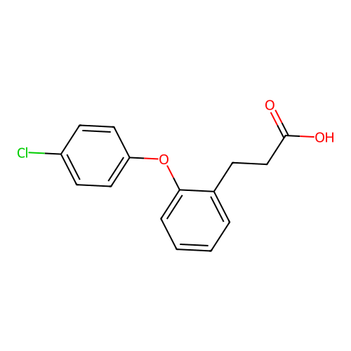 3-[2-(4-chlorophenoxy)phenyl]propanoic Acid structure