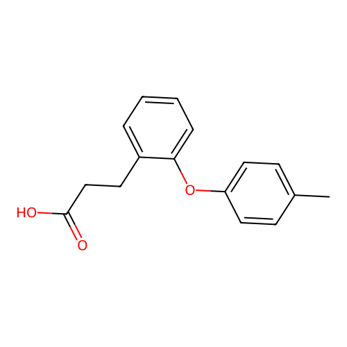 3-[2-(4-methylphenoxy)phenyl]propanoic Acid structure