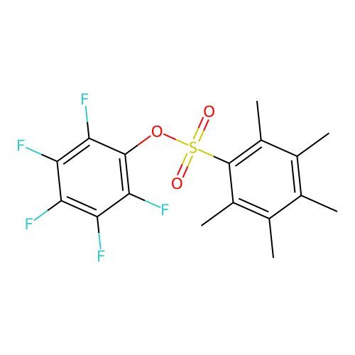 2,3,4,5,6-Pentafluorophenyl 2,3,4,5,6-pentamethylbenzenesulfonate structure