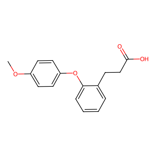 3-[2-(4-methoxyphenoxy)phenyl]propanoic Acid structure