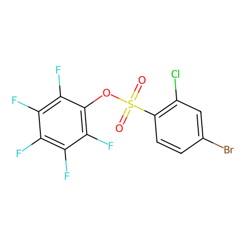 2,3,4,5,6-Pentafluorophenyl 4-bromo-2-chlorobenzenesulfonate structure