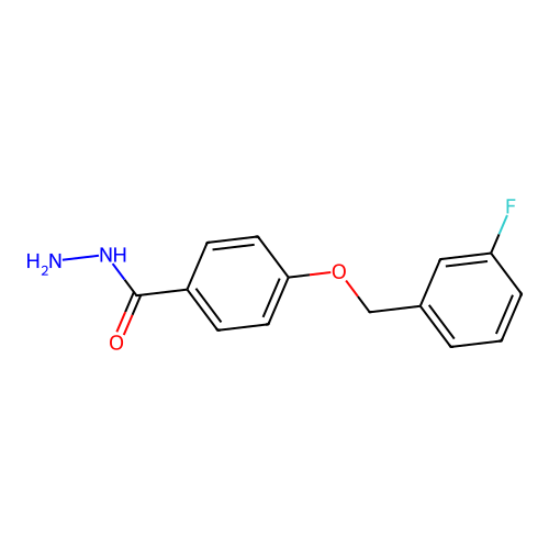 4-[(3-Fluorobenzyl)oxy]benzenecarbohydrazide structure