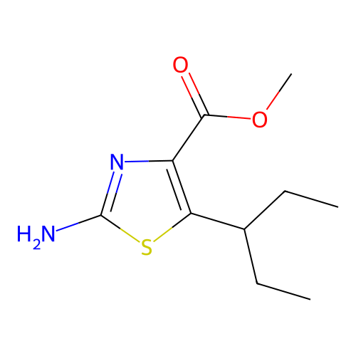Methyl 2-amino-5-(1-ethylpropyl)-1,3-thiazole-4-carboxylate structure