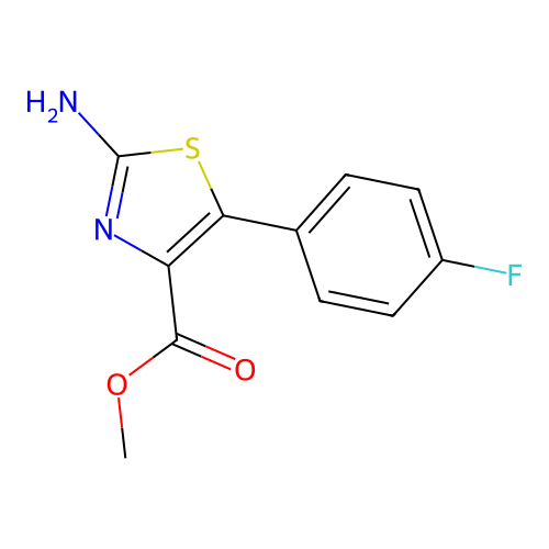 Methyl 2-amino-5-(4-fluorophenyl)-1,3-thiazole-4-carboxylate structure