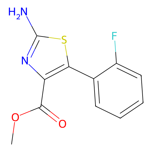 Methyl 2-amino-5-(2-fluorophenyl)-1,3-thiazole-4-carboxylate structure