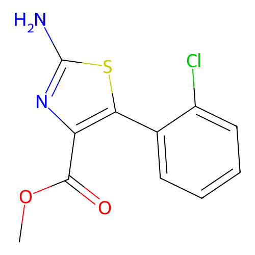 Methyl 2-amino-5-(2-chlorophenyl)-1,3-thiazole-4-carboxylate structure
