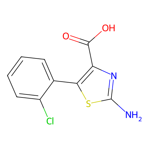 2-amino-5-(2-chlorophenyl)-1,3-thiazole-4-carboxylic Acid structure
