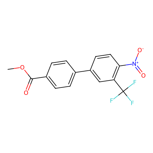 Methyl 4'-nitro-3'-(trifluoromethyl)-[1,1'-biphenyl]-4-carboxylate structure