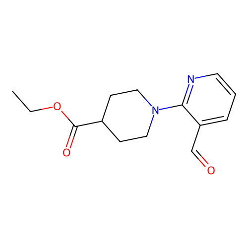 Ethyl 1-(3-formylpyridin-2-yl)piperidine-4-carboxylate structure