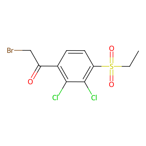 2-Bromo-1-[2,3-dichloro-4-(ethylsulfonyl)phenyl]-1-ethanone structure