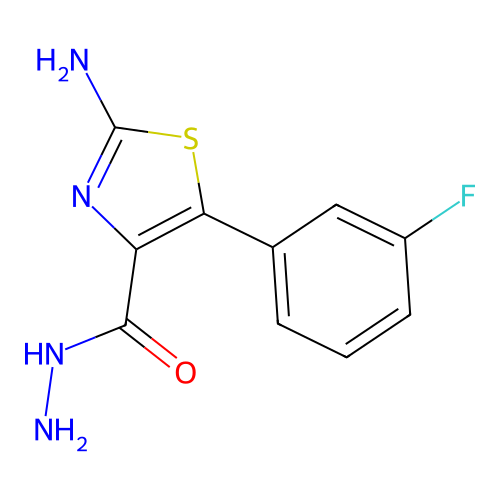2-Amino-5-(3-fluorophenyl)-1,3-thiazole-4-carbohydrazide structure