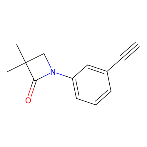 1-(3-Ethynylphenyl)-3,3-dimethylazetidin-2-one structure