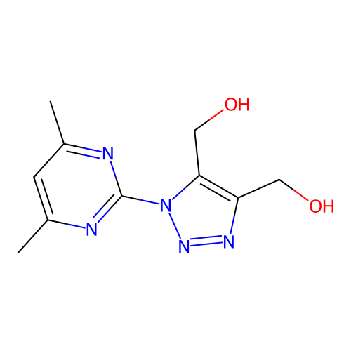 [1-(4,6-Dimethyl-2-pyrimidinyl)-5-(hydroxymethyl)-1H-1,2,3-triazol-4-yl]methanol structure