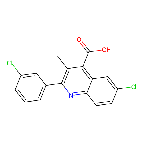 6-Chloro-2-(3-chlorophenyl)-3-methylquinoline-4-carboxylic acid structure