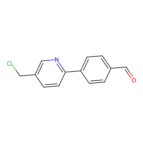 4-[5-(Chloromethyl)-2-pyridinyl]-benzenecarbaldehyde structure