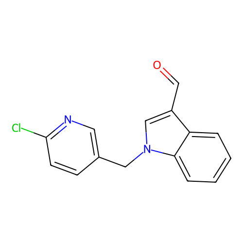 1-[(6-Chloro-3-pyridinyl)methyl]-1H-indole-3-carbaldehyde structure