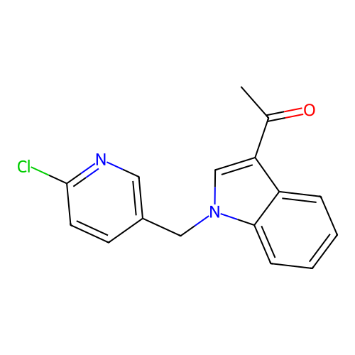 1-{1-[(6-Chloro-3-pyridinyl)methyl]-1H-indol-3-yl}-1-ethanone structure