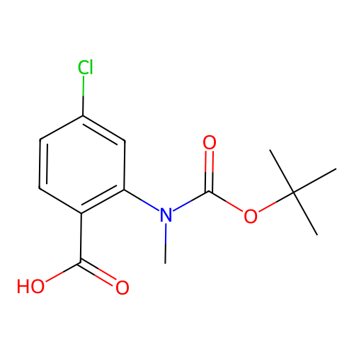 n-Boc-n-methyl-4-chloroanthranilic acid structure