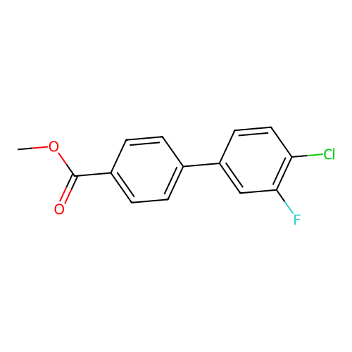 Methyl 4'-chloro-3'-fluoro[1,1'-biphenyl]-4-carboxylate structure