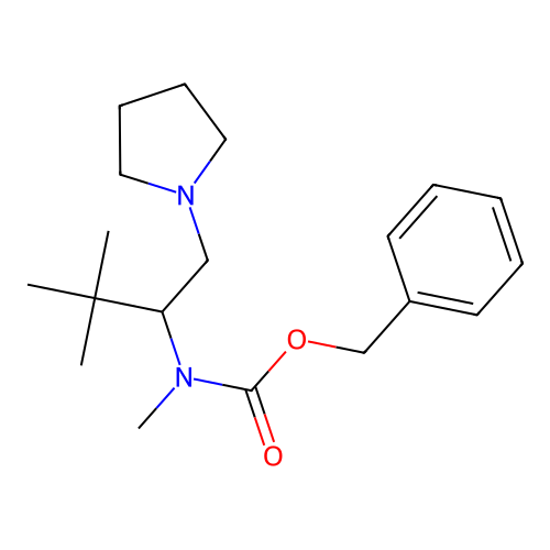 (2,2-Dimethyl-1-pyrrolidin-1-ylmethyl-propyl)-methyl-carbamic acid benzyl ester structure