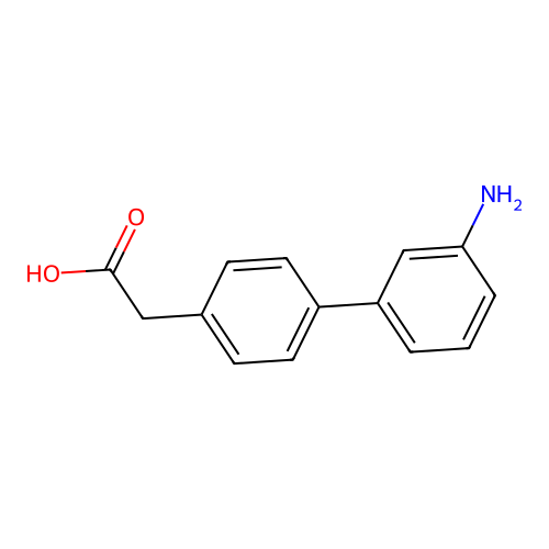4-Biphenyl-3'-amino-acetic acid structure