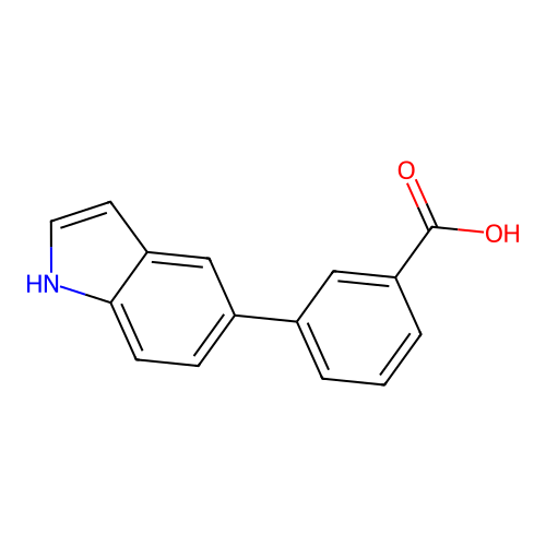 3-(1H-indol-5-yl)benzoic Acid structure