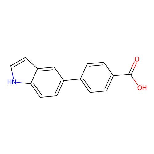4-(1H-indol-5-yl)benzoic Acid structure