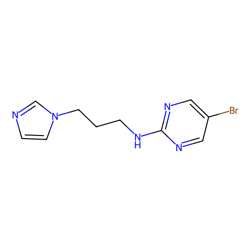 5-Bromo-N-[3-(1H-imidazol-1-YL)propyl]pyrimidin-2-amine structure
