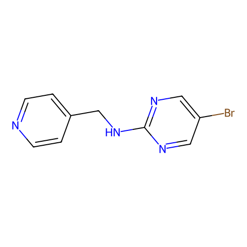 5-bromo-N-(pyridin-4-ylmethyl)pyrimidin-2-amine structure