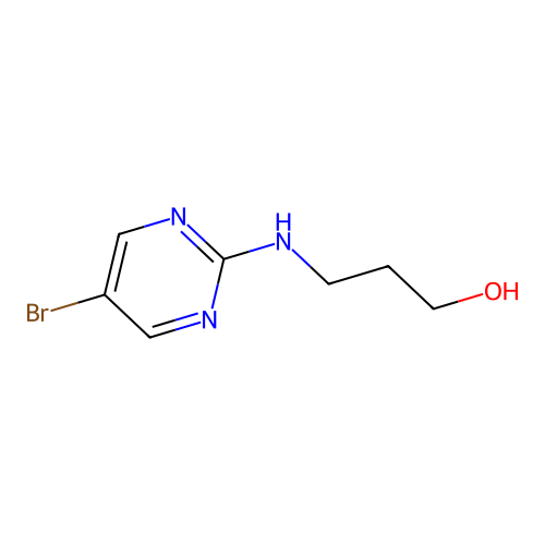 3-[(5-Bromopyrimidin-2-yl)amino]propan-1-ol structure