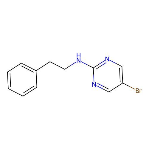 (5-Bromo-pyrimidin-2-YL)-phenethyl-amine structure
