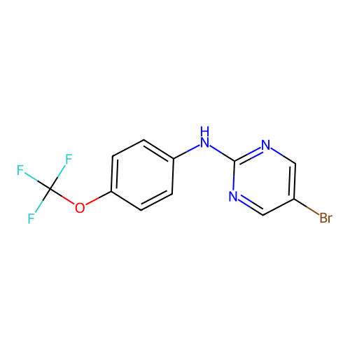 5-bromo-N-[4-(trifluoromethoxy)phenyl]pyrimidin-2-amine structure