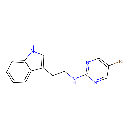 (5-Bromo-pyrimidin-2-YL)-[2-(1H-indol-3-YL)-ethyl]-amine structure