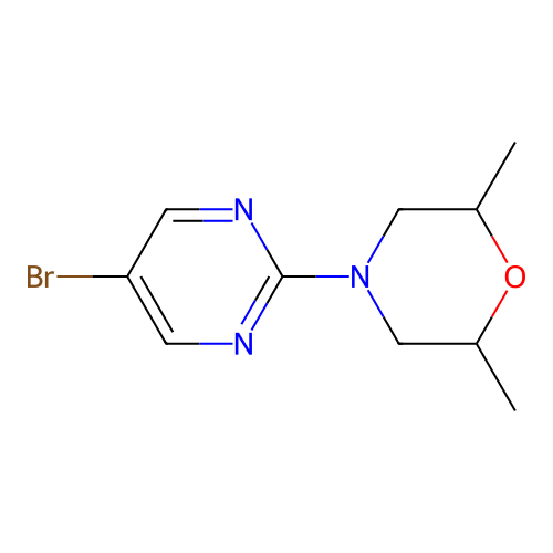 4-(5-Bromopyrimidin-2-yl)-2,6-dimethylmorpholine structure