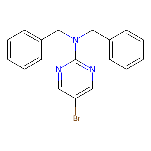 5-Bromo-N,N-bis(phenylmethyl)-2-pyrimidinamine structure
