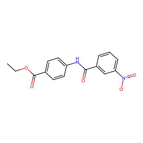 Benzoic acid, 4-[(3-nitrobenzoyl)amino]-, ethyl ester structure