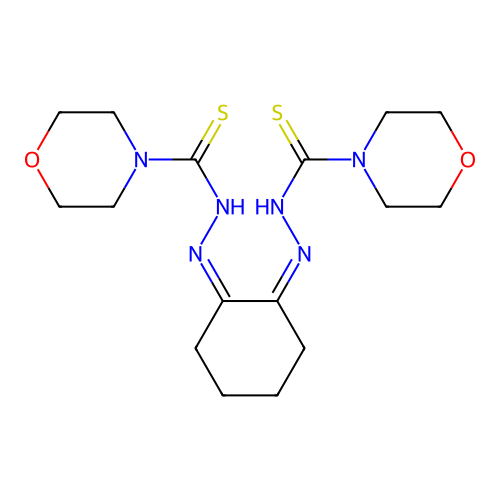 4-Morpholinecarbothioic acid,2-cyclohexanediylidenedihydrazide structure