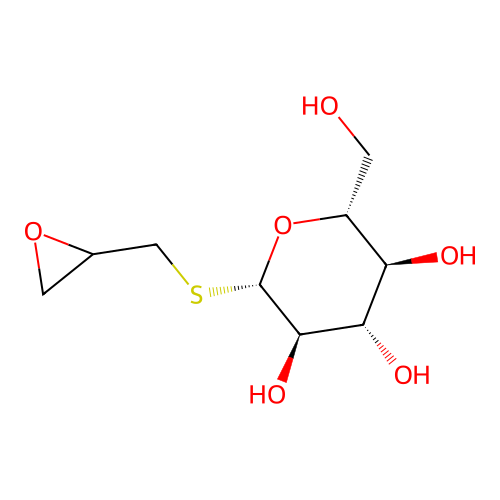 2',3'-Epoxypropyl-1-thioglucoside structure