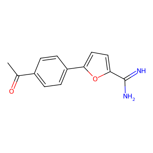 2-Furancarboximidamide, 5-(4-acetylphenyl)- structure