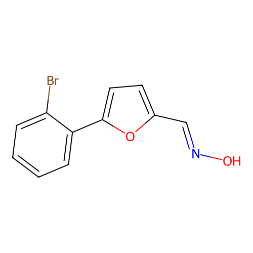 2-Furancarboxaldehyde, 5-(2-bromophenyl)-, oxime structure