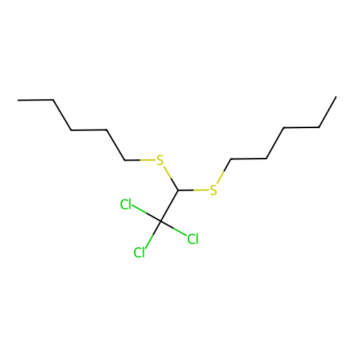 1-{[2,2,2-Trichloro-1-(pentylsulfanyl)ethyl]sulfanyl}pentane structure