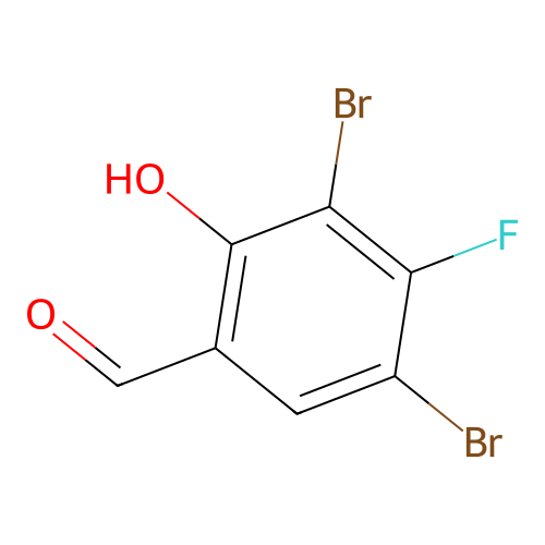 3,5-Dibromo-4-fluoro-2-hydroxybenzaldehyde structure