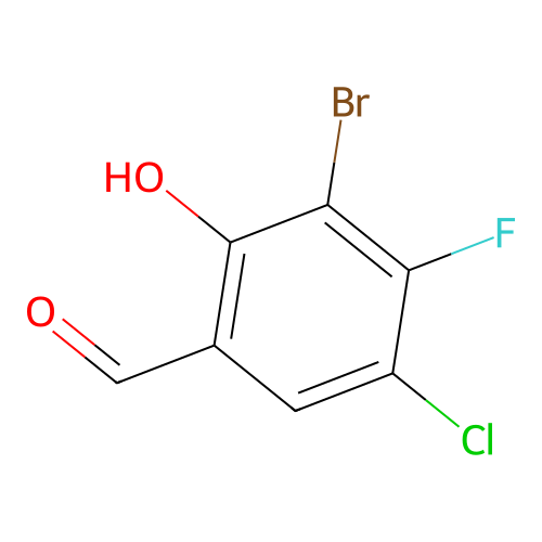 3-Bromo-5-chloro-4-fluoro-2-hydroxybenzaldehyde structure