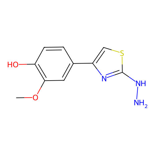4-(2-Hydrazinylthiazol-4-yl)-2-methoxyphenol structure