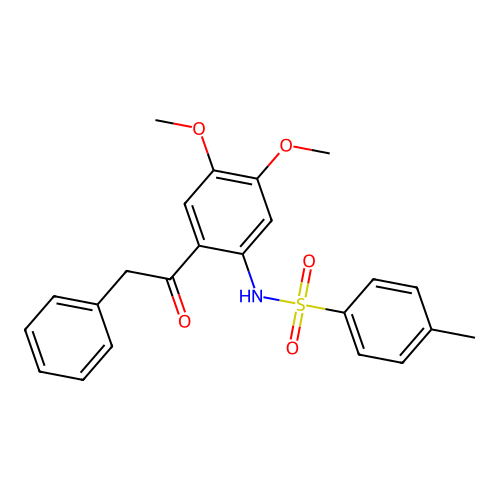 N-(4,5-Dimethoxy-2-phenylacetyl-phenyl)-4-methyl-benzenesulfonamide structure