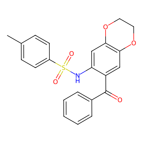 N-(7-Benzoyl-2,3-dihydrobenzo[b][1,4]dioxin-6-yl)-4-methylbenzenesulfonamide structure