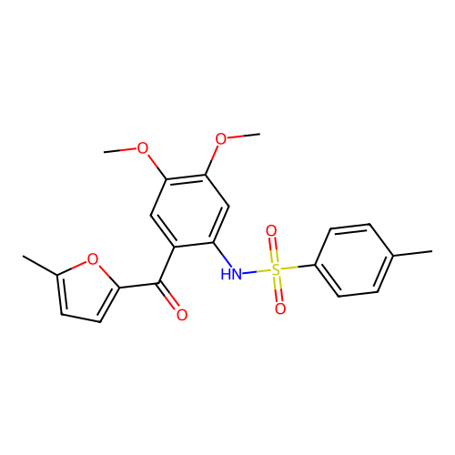 N-(4,5-Dimethoxy-2-(5-methylfuran-2-carbonyl)phenyl)-4-methylbenzenesulfonamide structure